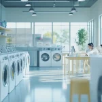 mesin cuci di laundry